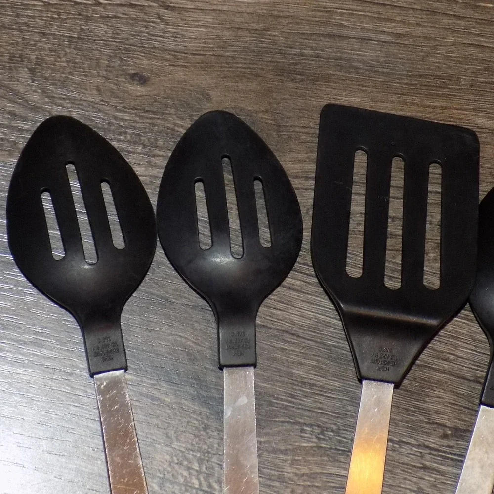 Amco Utensil Set Unisex OS Black Good Nylon Stainless Steel 4 Piece Kitchen Tool